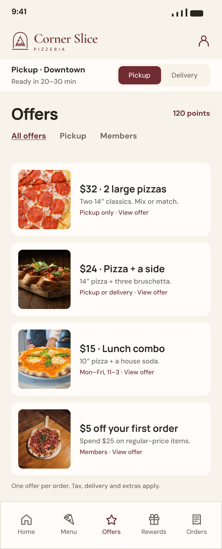Ofertas y premios